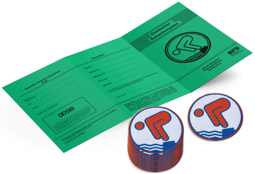 Schwimmpass Bronze mit Abzeichen